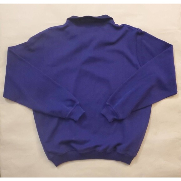 St. Croix Collections For Mondo Uomo 1/4 Zip Sweater XL Purple Linen Blend USA - Picture 7 of 7